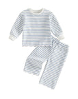 Scalloped Stripe Lounge Set
