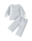 Scalloped Stripe Lounge Set