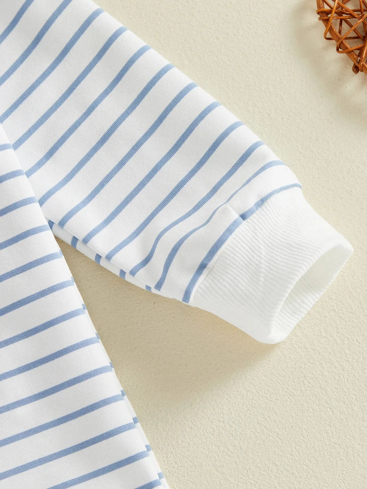 Scalloped Stripe Lounge Set