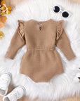 Ruffled Knitted Romper