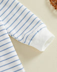Scalloped Stripe Lounge Set