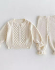 2pcs Ruffle Sweater Pants Set