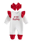 My First Christmas Ruffle Onesie Set