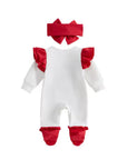 My First Christmas Ruffle Onesie Set