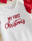 My First Christmas Ruffle Onesie Set