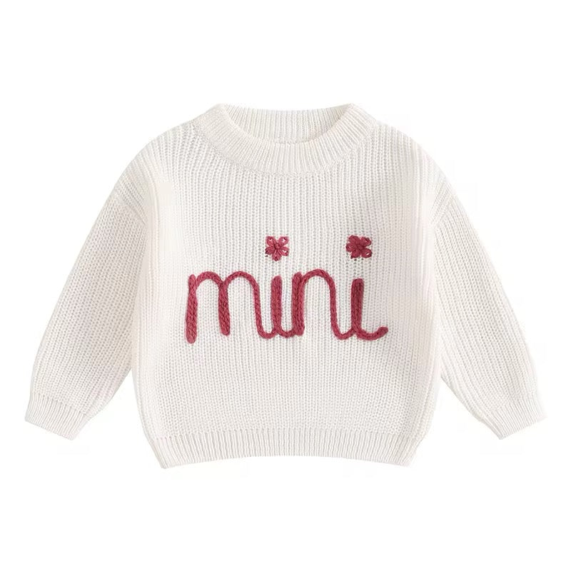 Mama Mini Knit Sweater (white)