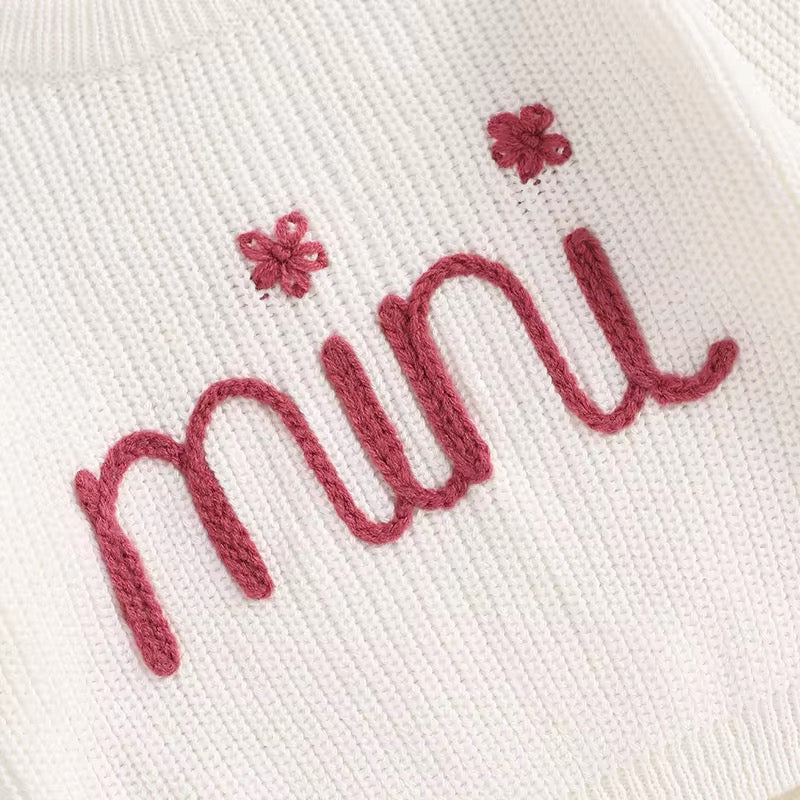 Mama Mini Knit Sweater (white)