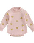 Star Knit Sweater Romper