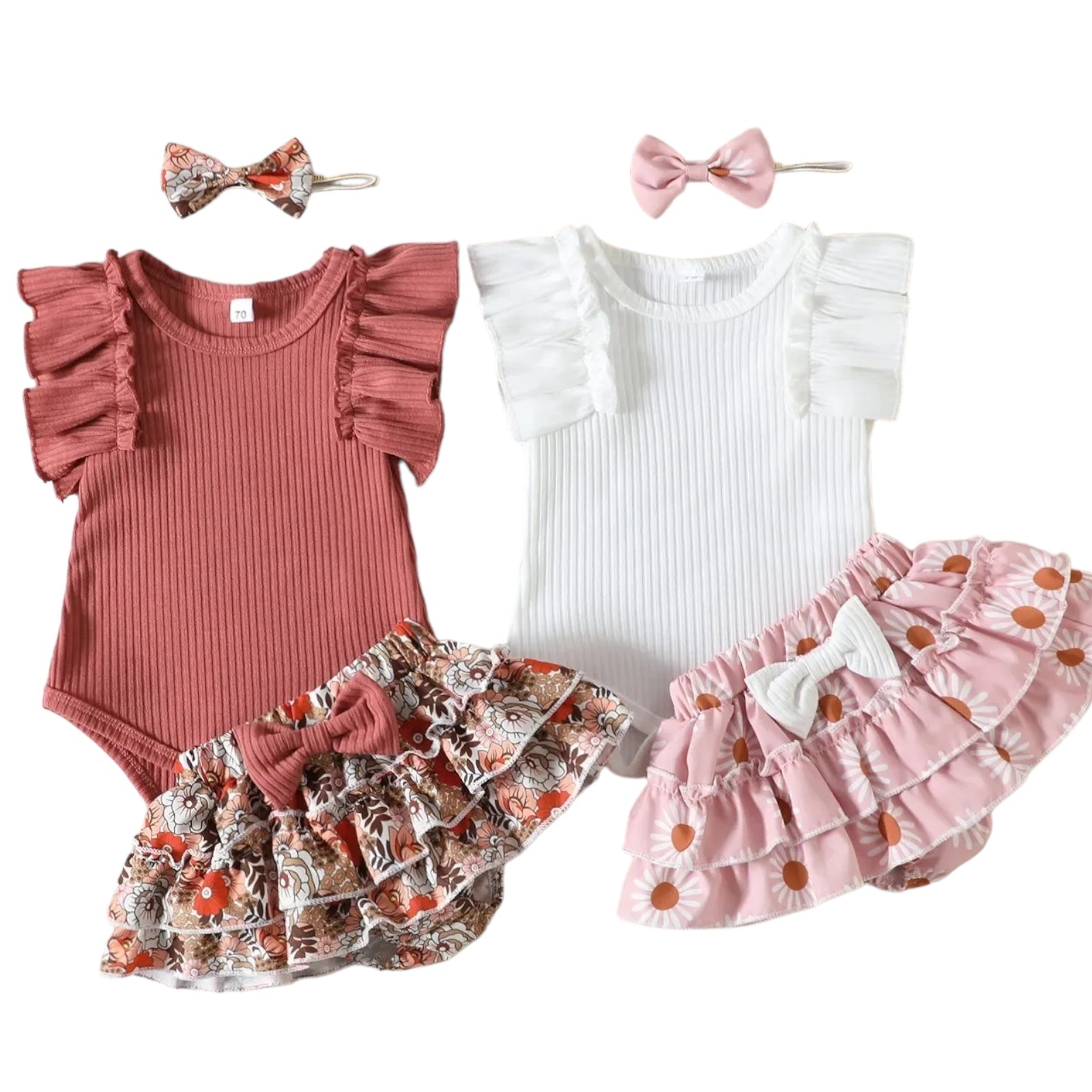 3pcs Ruffle Bloomers Set