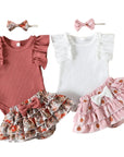 3pcs Ruffle Bloomers Set