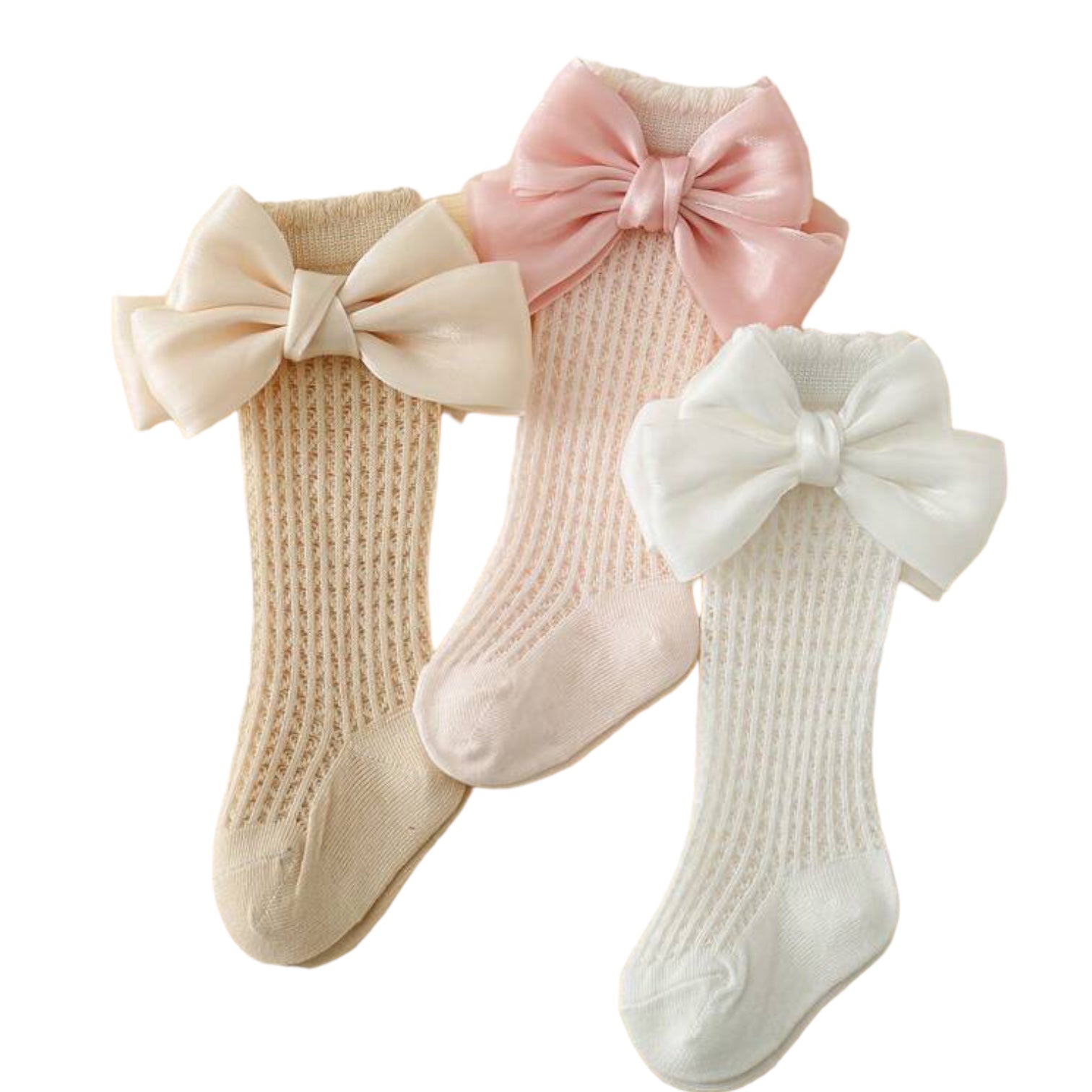 3 Pairs Bow Socks