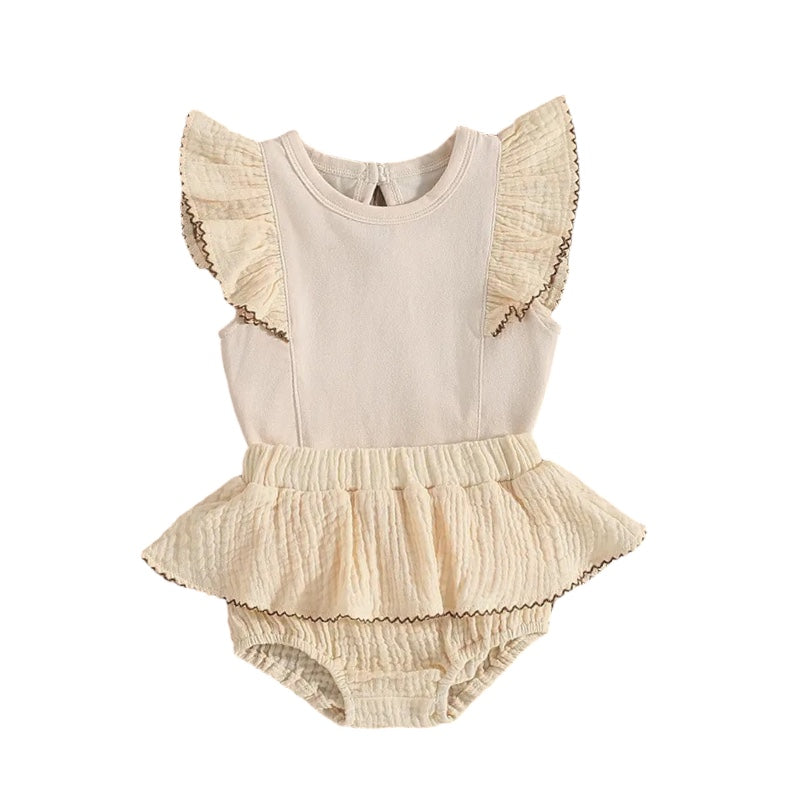 Ruffled Sleeve Bloomer Set