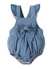 Bow Denim Romper