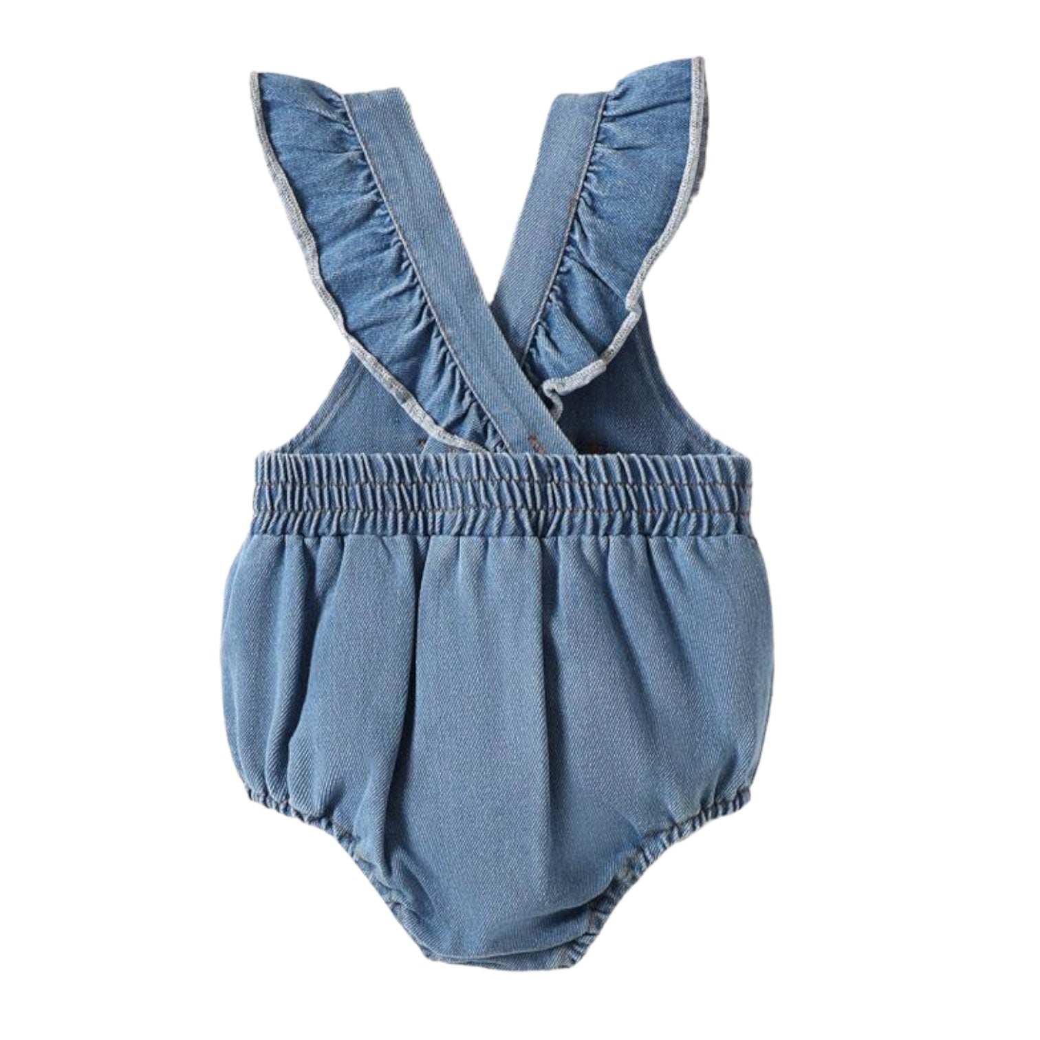 Bow Denim Romper