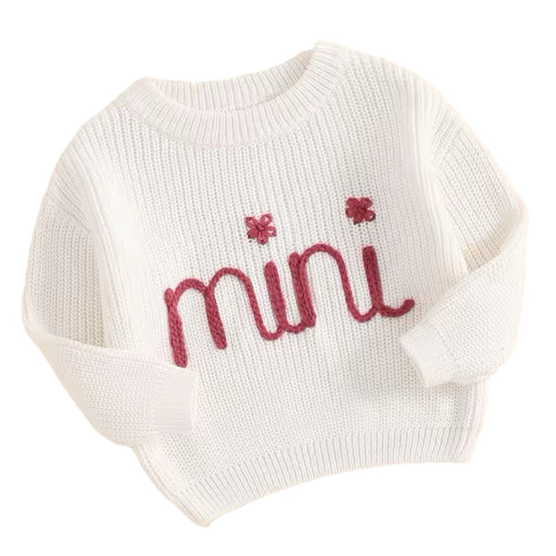 Mama Mini Knit Sweater (white)