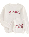 Mama Mini Knit Sweater (white)