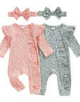 Ruffle Floral 2pcs Onesie