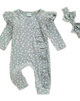 Ruffle Floral 2pcs Onesie