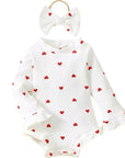 2pcs Heart Onesie Romper