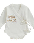 "Hello World" Wrap Romper