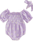 2pcs Daisy Bubble Romper