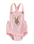 Bunny Embroidered Corduroy Overall