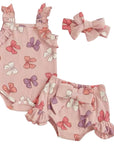 Pink Bow Delight Romper Set