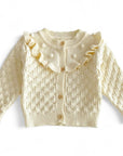 Ruffle Popcorn Knit Cardigan
