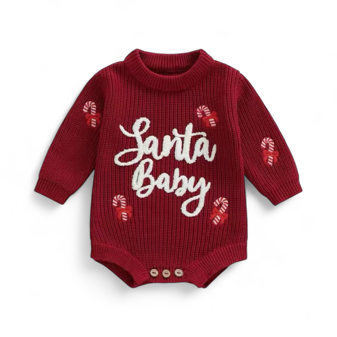 Santa Baby Knit Romper