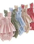 Darling Gingham Bow Set