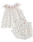 Rosebud Smocked Bloomer Set