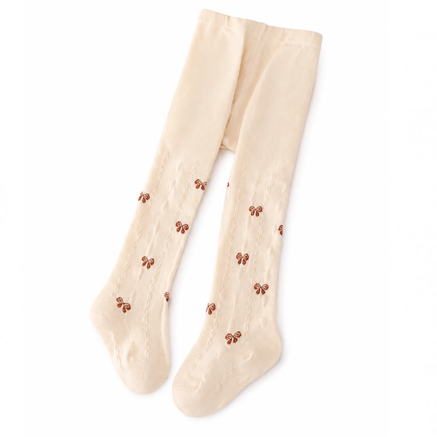 Vintage Bow Knit Baby Tights