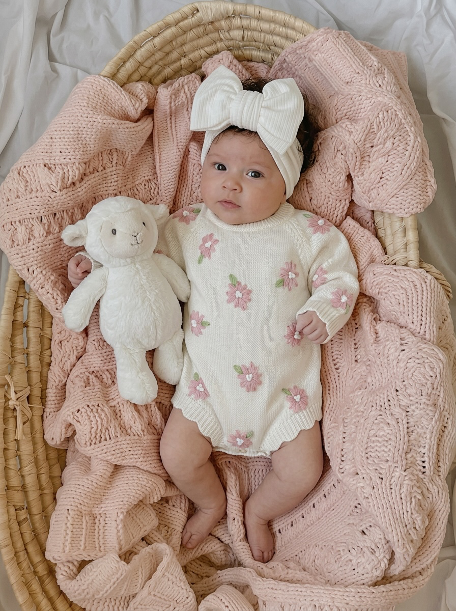 Rosie Floral Knit Romper
