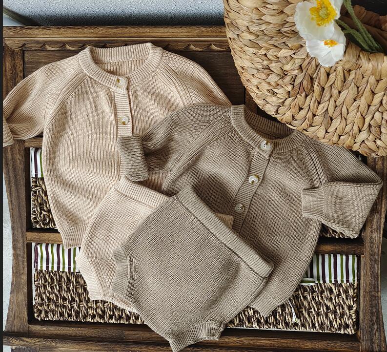 2pcs Knitted Cardigan Set