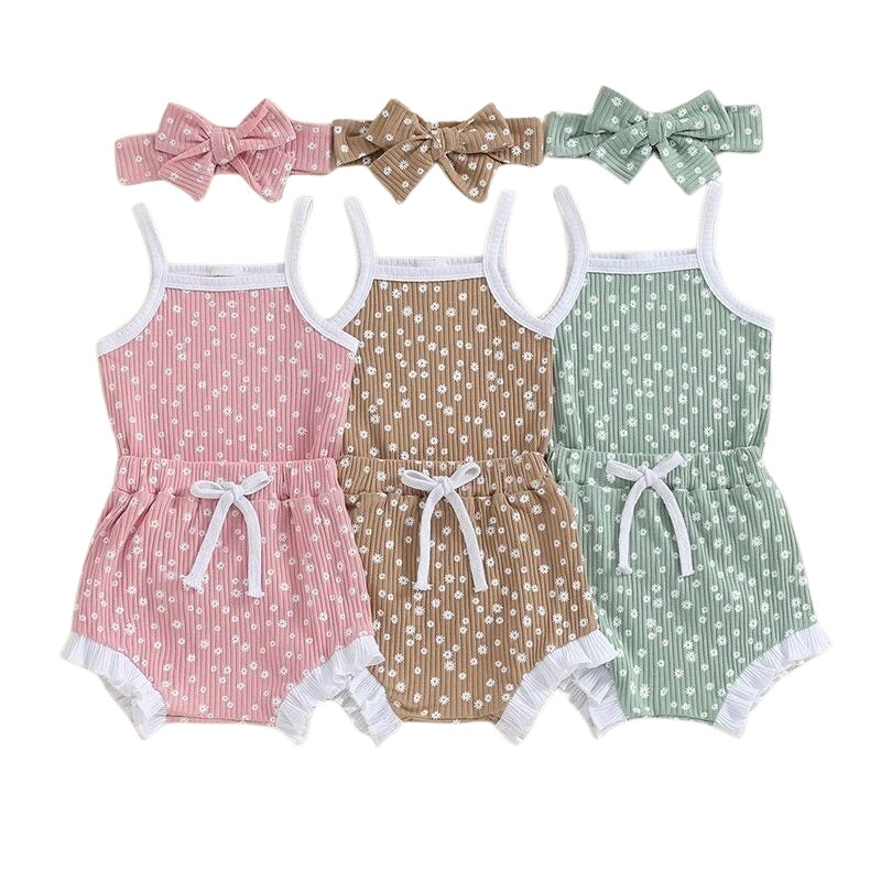 3pcs Dainty Cami Floral Set