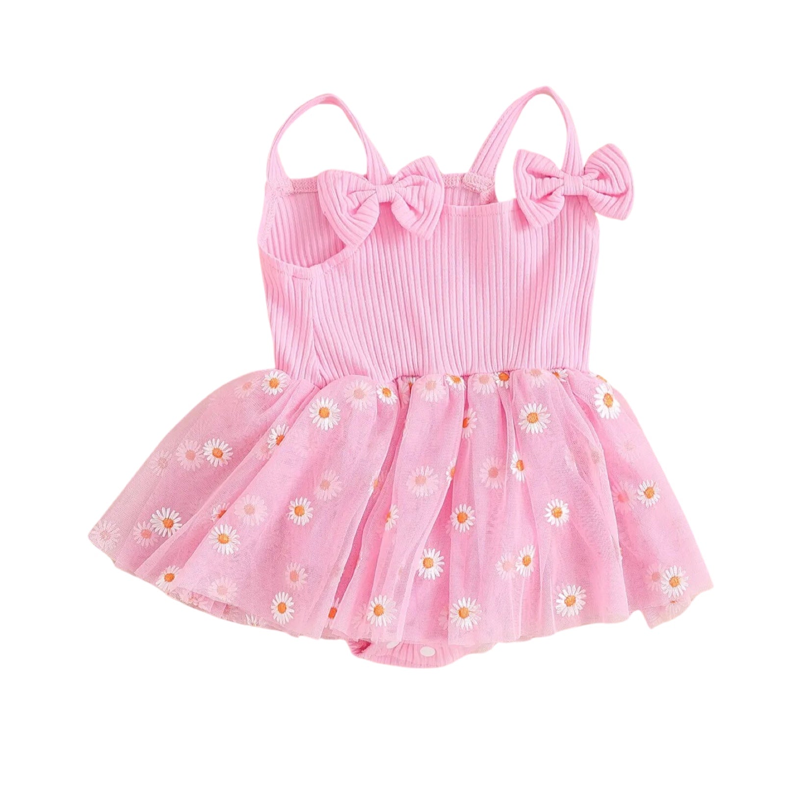 Bow Sleeve Daisy Tutu Romper