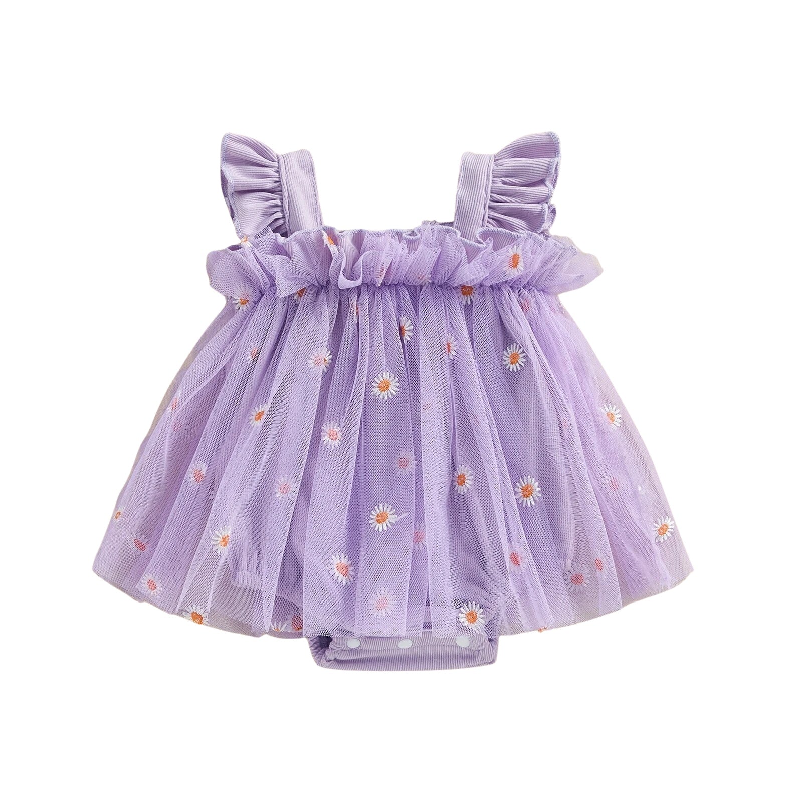 Frill Trim Daisy Tutu Romper