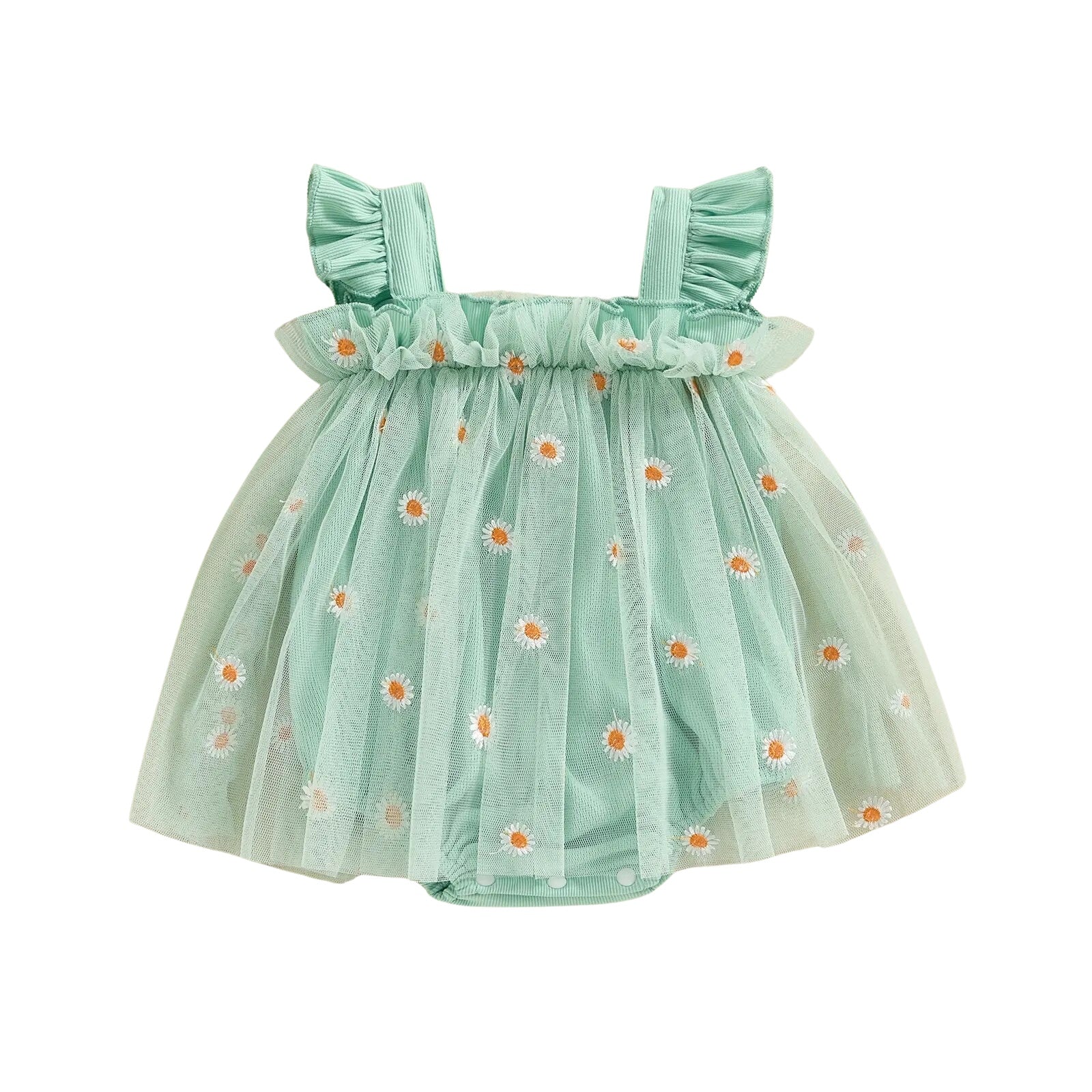 Frill Trim Daisy Tutu Romper